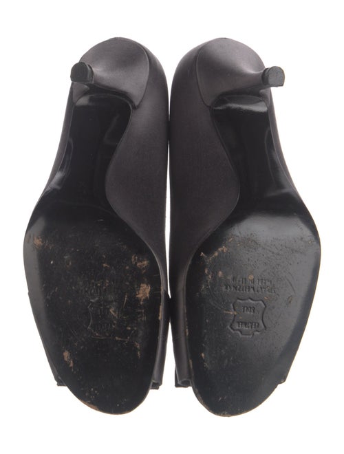 Stuart Weitzman Satin Ruffle Embellishment Pumps