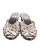 Stuart Weitzman Leather Studded Accents Slides