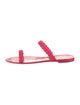 Stuart Weitzman Rubber Braided Accents Slides