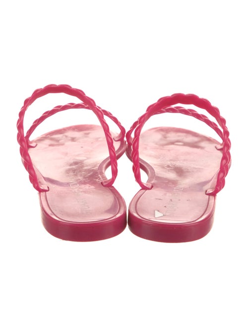 Stuart Weitzman Rubber Braided Accents Slides