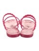 Stuart Weitzman Rubber Braided Accents Slides