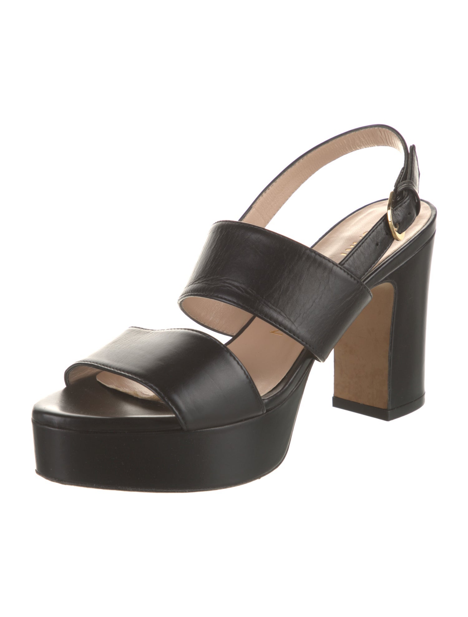 Stuart Weitzman Leather Slingback Sandals