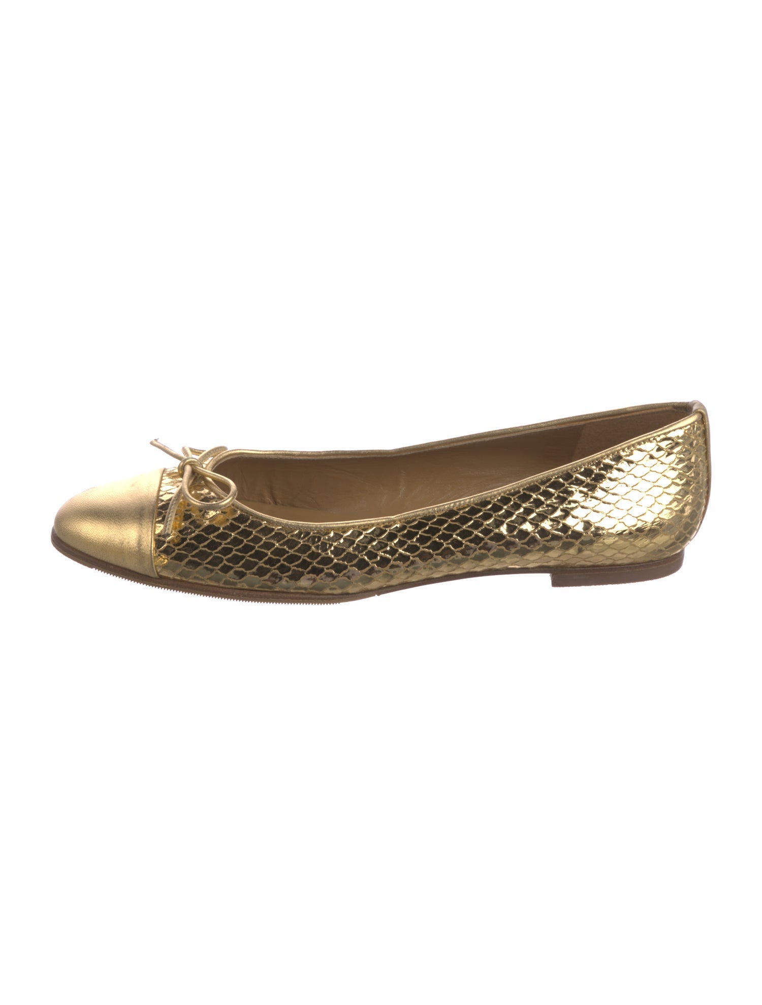 Stuart Weitzman Leather Animal Print Ballet Flats