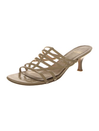 Stuart Weitzman Patent Leather Slides