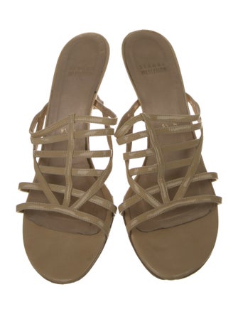 Stuart Weitzman Patent Leather Slides