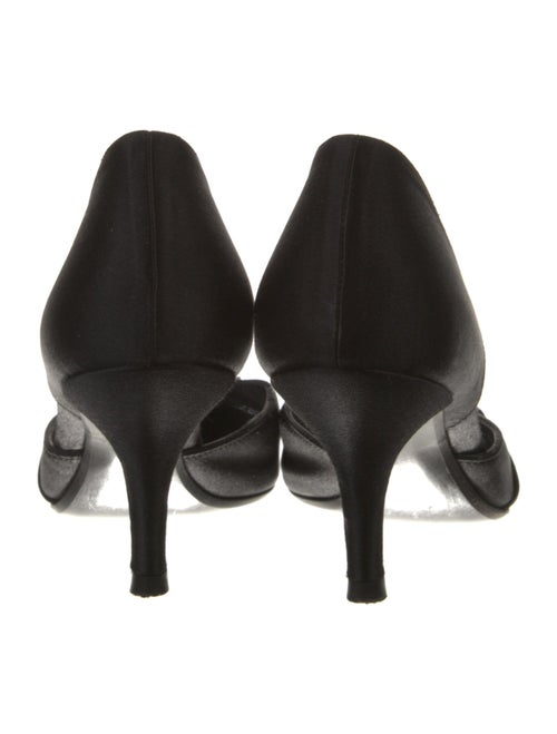 Stuart Weitzman Satin Crystal Embellishments D'Orsay Pumps