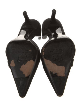 Stuart Weitzman Satin Crystal Embellishments D'Orsay Pumps