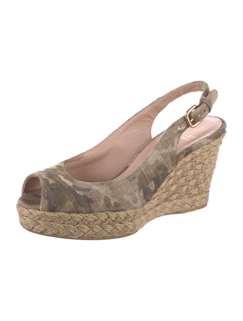 Stuart Weitzman Leather Printed Slingback Pumps