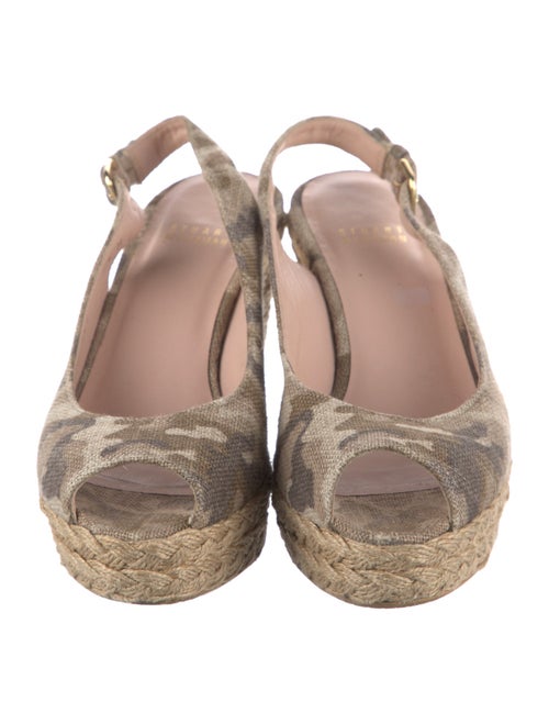 Stuart Weitzman Leather Printed Slingback Pumps