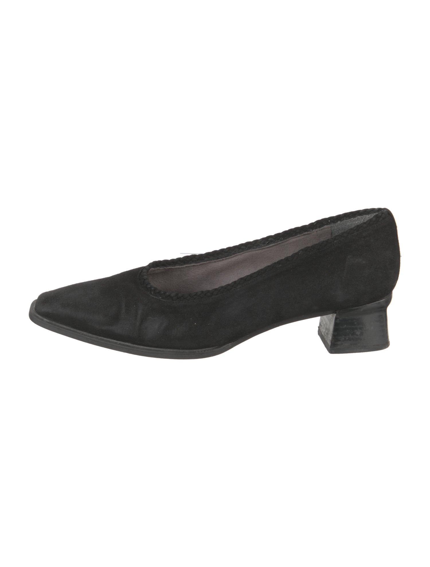 Stuart Weitzman Suede Braided Accents Pumps