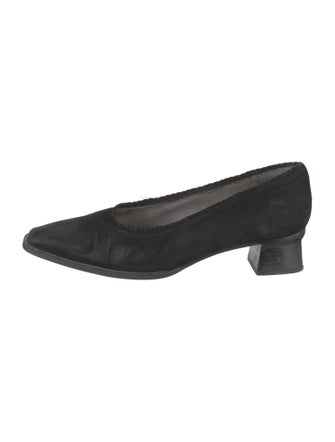 Stuart Weitzman Suede Braided Accents Pumps