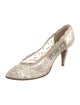 Stuart Weitzman Mesh Lace Pattern Pumps