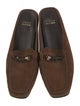 Stuart Weitzman Suede Crystal Embellishments Mules