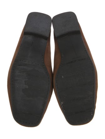 Stuart Weitzman Suede Crystal Embellishments Mules