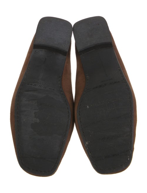 Stuart Weitzman Suede Crystal Embellishments Mules