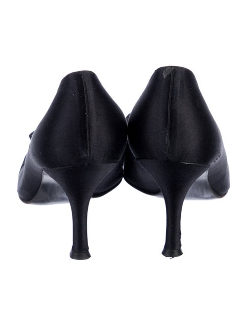 Stuart Weitzman Satin Ruffle Embellishment Pumps