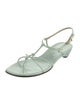 Stuart Weitzman Leather T-Strap Sandals