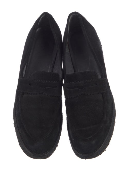 Stuart Weitzman Suede Tassel Accents Loafers