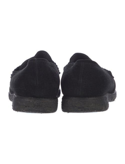 Stuart Weitzman Suede Tassel Accents Loafers