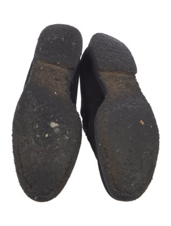 Stuart Weitzman Suede Tassel Accents Loafers