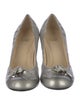 Stuart Weitzman Leather Bow Accents Pumps