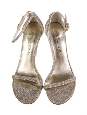 Stuart Weitzman Glitter Accents Sandals