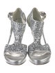 Stuart Weitzman Glitter T-Strap Sandals