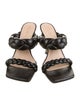 Stuart Weitzman Leather Braided Accents Slides