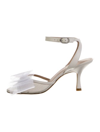 Stuart Weitzman Leather Mesh Accents Sandals
