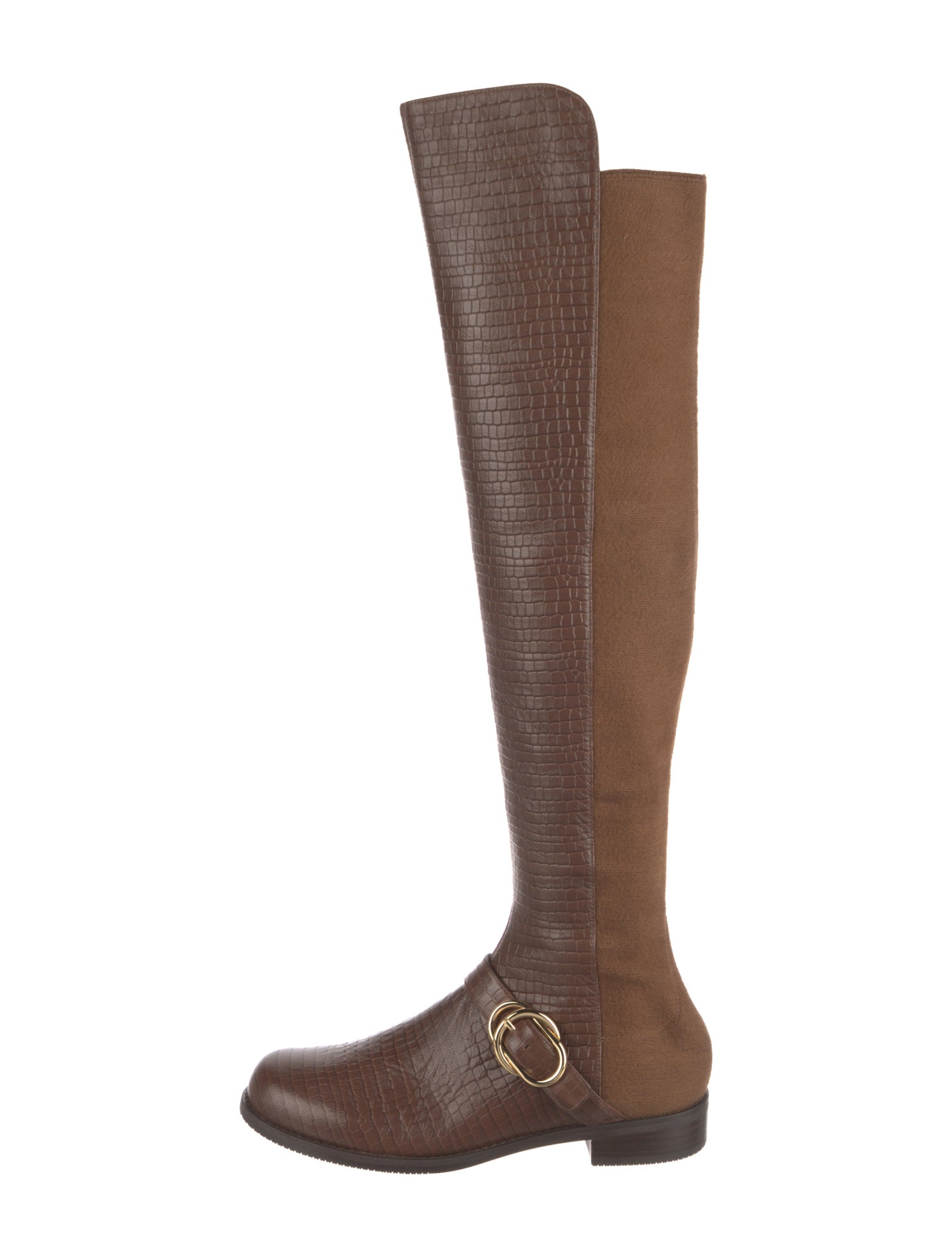 Stuart Weitzman Crocodile Riding Boots w/ Tags