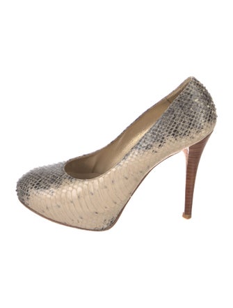 Stuart Weitzman Snakeskin Animal Print Pumps
