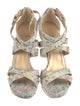Stuart Weitzman Leather Animal Print Sandals