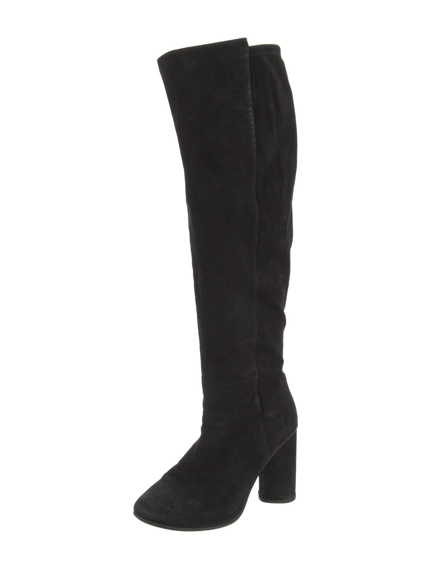 Stuart Weitzman Suede Embroidered Accent Boots