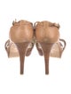 Stuart Weitzman Leather T-Strap Sandals