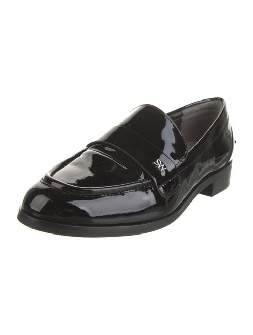 Stuart Weitzman Patent Leather Tassel Accents Loafers