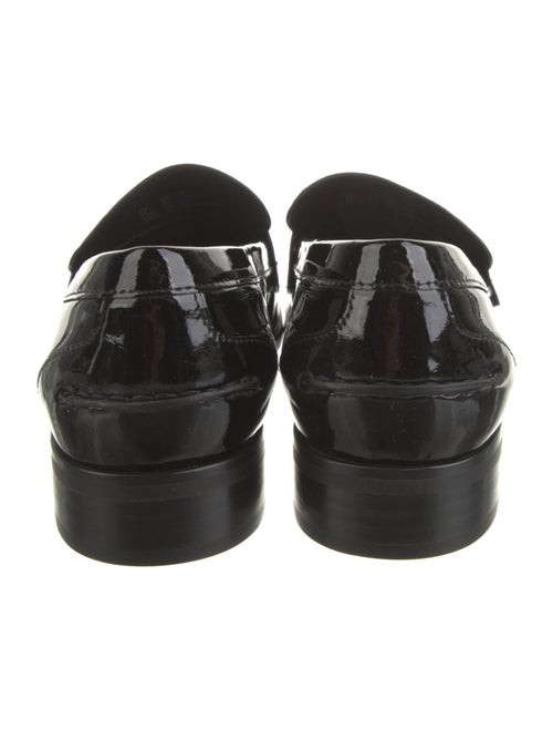 Stuart Weitzman Patent Leather Tassel Accents Loafers