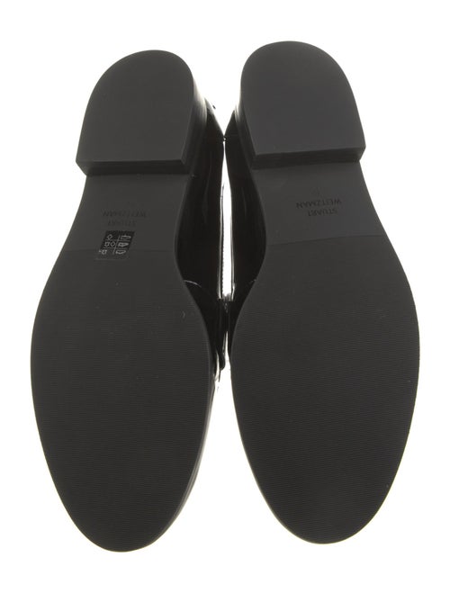 Stuart Weitzman Patent Leather Tassel Accents Loafers