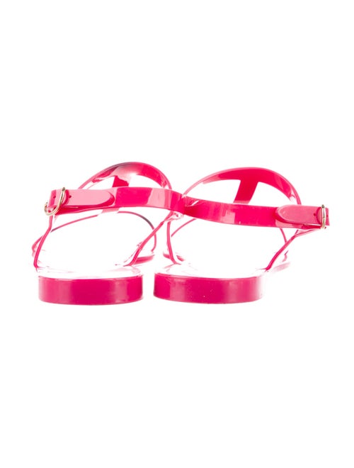 Stuart Weitzman Rubber T-Strap Sandals