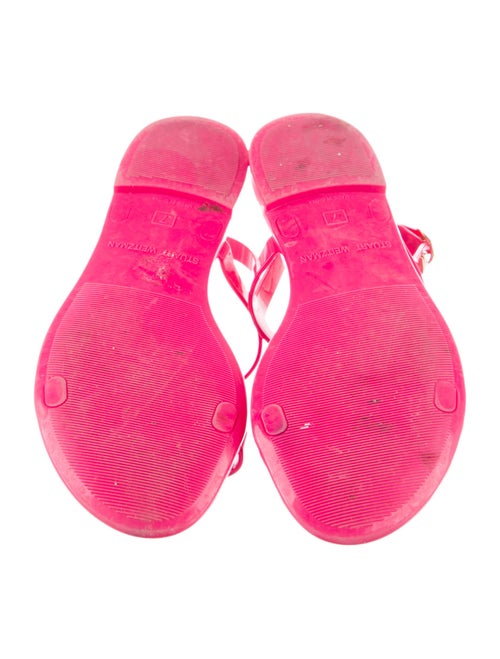 Stuart Weitzman Rubber T-Strap Sandals