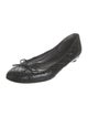 Stuart Weitzman Patent Leather Bow Accents Ballet Flats
