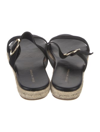 Stuart Weitzman Suede Braided Accents Espadrilles