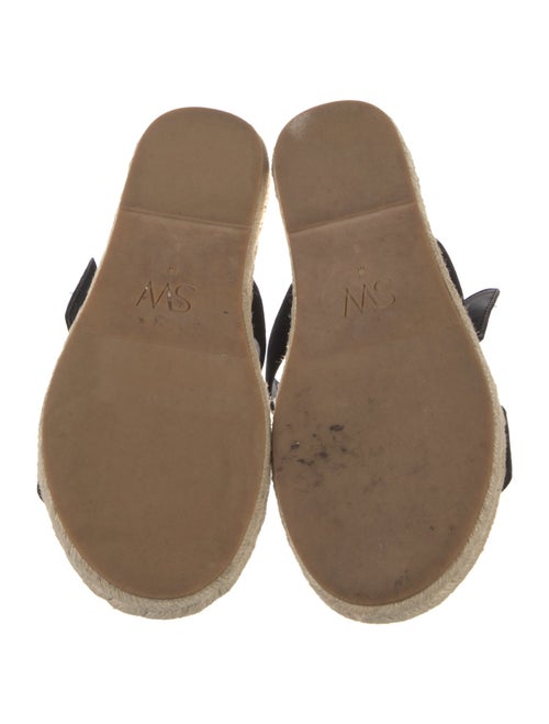 Stuart Weitzman Suede Braided Accents Espadrilles