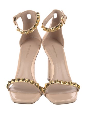 Stuart Weitzman Leather Studded Accents Sandals