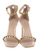 Stuart Weitzman Leather Studded Accents Sandals