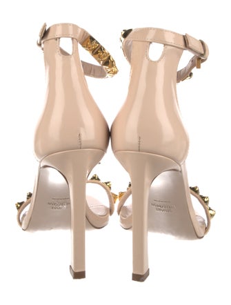 Stuart Weitzman Leather Studded Accents Sandals