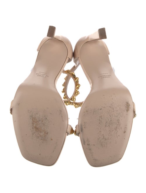 Stuart Weitzman Leather Studded Accents Sandals