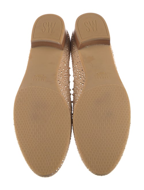 Stuart Weitzman Suede Crystal Embellishments Loafers