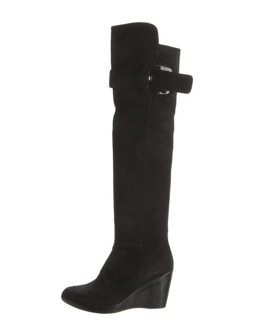 Stuart Weitzman Suede Studded Accents Boots