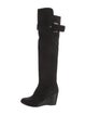 Stuart Weitzman Suede Studded Accents Boots