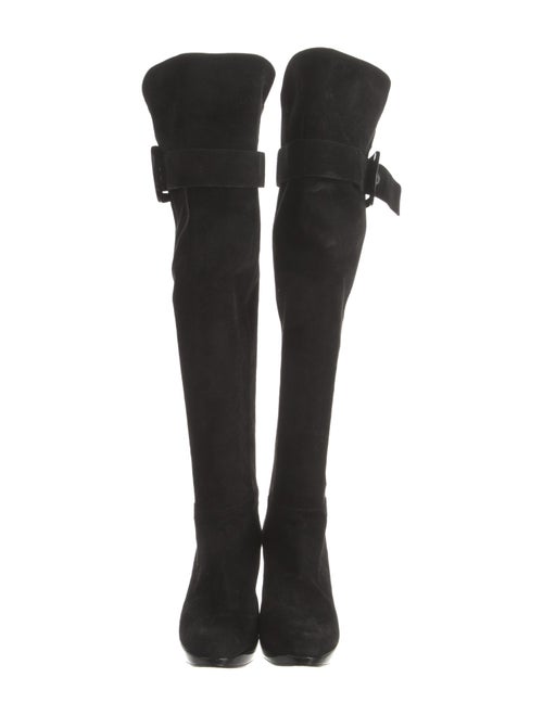 Stuart Weitzman Suede Studded Accents Boots